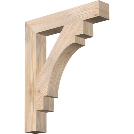 Ekena Millwork Merced Block Smooth Bracket, Douglas Fir, 3 1/2"W x 22"D x 26"H BKT04X22X26MRC05SDF